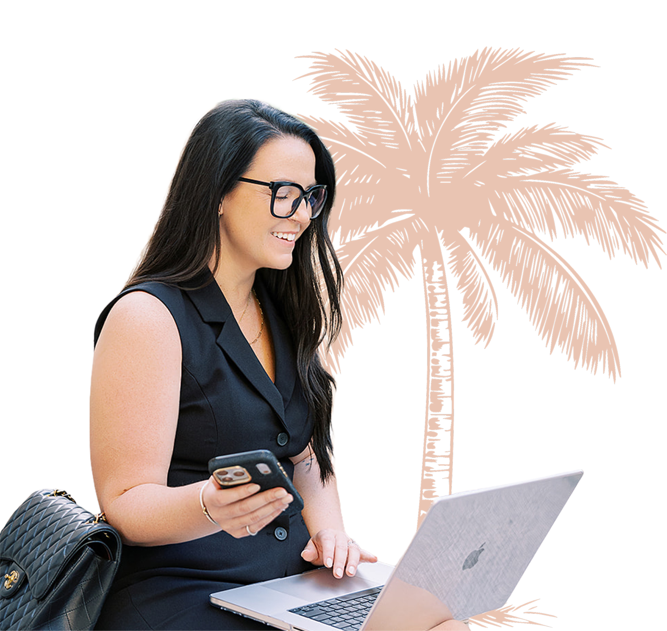 Jordan Working with Palm Tree